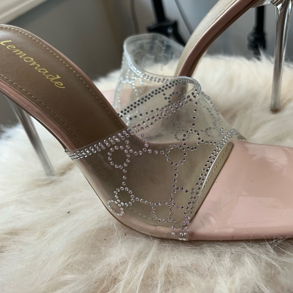 Rhinestone slipper heels